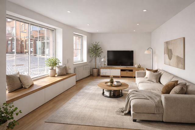 KI-Beispielbild als Inspiration_vorderes Wohnzimmer Einfamilienhaus Dinslaken