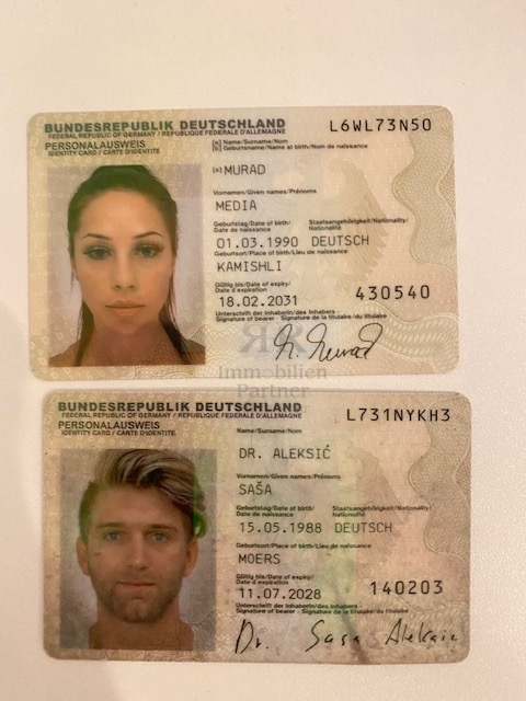 Personalausweis Aleksic Einfamilienhaus Moers